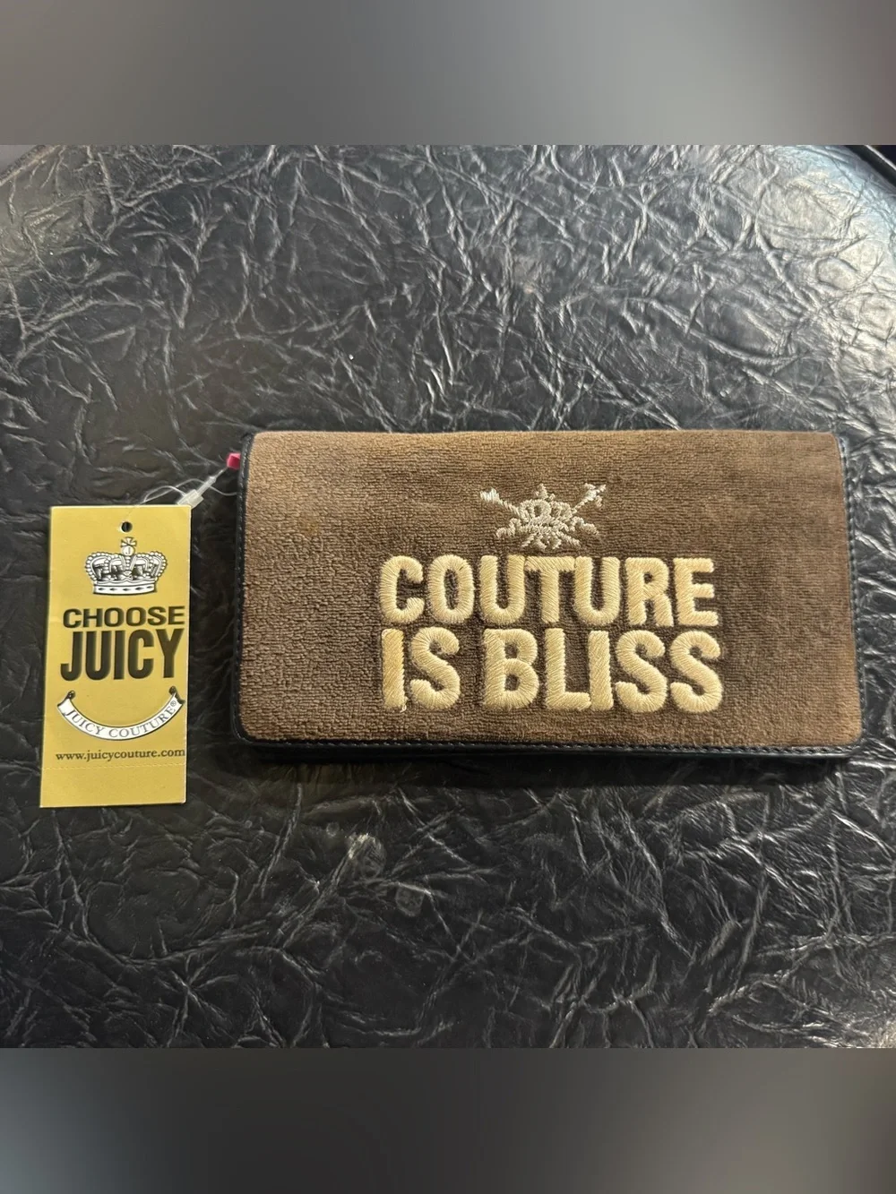 Juicy Couture Vintage Velour Wallet Brown Large NWT Vintage